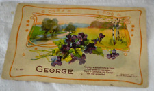 1907 Postcard George The Rotograph Co. New York City Antique Fostoria Stamped picture