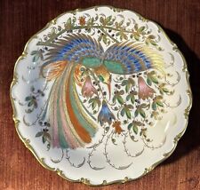 Gloria Fine Porcelain Bayreuth Bavaria Bird of Paradise Wall Plate 22k Gold picture