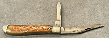 Vintage Keen Cutter 2723 3/4 2 blade Jack Knife w/bone handles--561.24 picture