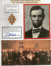 Abraham Lincoln  hair  Louis Mushro COA picture