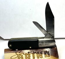 Vintage 1960’s Kutmaster Barlow Pocket Knife NEW HOLLAND - 2 Blades Black Grips picture