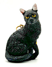 Stunning Elegant Black Cat Kitten Ornament 3