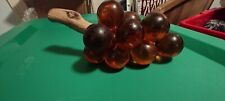 Vintage Mid Century Acrylic Lucite Grapes Amber Cluster Retro MCM picture