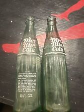2 Vintage Diet Rite Cola 10oz Green Soda Pop Bottle’s Need Cleaned picture