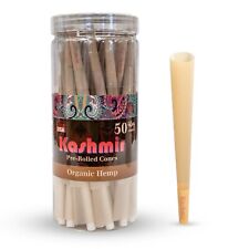 Pre Rolled Cones King Size Organic Rolling Paper Cones Box of 50 Ct by Kashmir picture