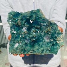 3.35lb Natural Green Fluorite Quartz Crystal Cluster Mineral Specimen picture