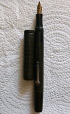 Antique Waterman's Ideal 52 Chased Ebonite Flat Top-Clip Cap Fountain Pen picture