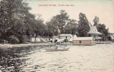 Silver Lake WI Wisconsin Edelweiss Cottage Lodge Cabins Kenosha Vtg Postcard B6 picture
