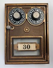 Vintage Corbin Brass Post Office Box Door Double Dial picture