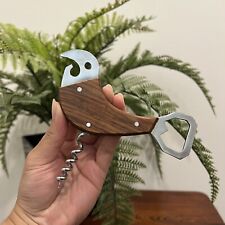 Vintage MCM Style Fish Shaped Bottle Opener and Corkscrew Made in Japan picture