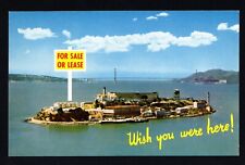Alcatraz Island Wish You Were Here/For Sale or Lease Postcard 5.5x3.5 No Post VG picture