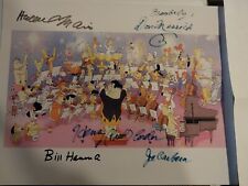 Hanna Barbera Signed Photo Including Voice Actors Don Messick, Henry Corden, and picture