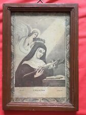 Rarest ancient big relic of Saint Rita: from the clothes with wood frame 1880th picture