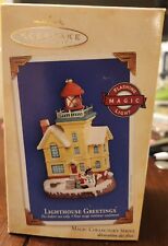 Hallmark ornament 2004  Lighthouse Greetings flashing light #8 in series (NEW) picture