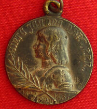 Vintage SAINT JOAN OF ARC Medal Religious 1920 CANONIZATION Lavrillier JB French picture