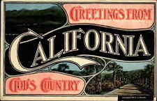California God's Country Large Letter c1910 Vintage Postcard picture