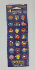 Vintage 1999 Pokemon Stickers New Sealed 2 Sheets Made In Usa picture