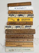 Lot 12 Vintage 6” Wood / Plastic Rulers - Advertisin picture