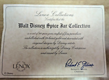 Vintage 1995 Walt Disney Lenox Porcelain Spice Jars Complete Set 24 Pieces New picture