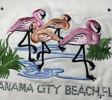 Women’s Flamingo Panama City Beach FL T Shirt Rhinestones Medium picture