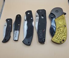 Mixed Lot of 5 Pocket Knife-SOG, Barlow , Dark Side, Frost Cutlery, UK picture