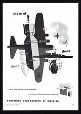 1943 Container Corporation America Paperboard Pack Planes Ships Weapons Print Ad picture
