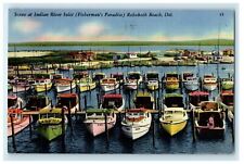 1957 Scene At Indian River Inlet Fisherman's Paradise Reboboth Beach DE Postcard picture