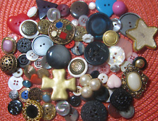 LOT OF 100+ ASSORTED VINTAGE BUTTONS~COLLECTIBLE~SHANK & SEW THROUGH~ESTATE SALE picture