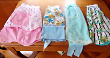 Vtg Lot of 4 HALF APRON~ Pink Rosebuds~Yellow Roses~Blue~Gold~Preowned~ picture