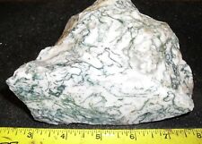 Green & white TREE MOSS AGATE faced rough … superb material … 2.4 lbs … India picture