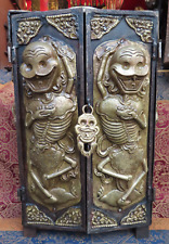 Antique Master Quality Handmade Iron Tahtrik Tibetan Chitipati Altar Box, Nepal picture