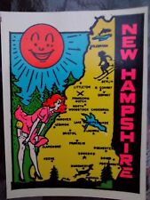 Vintage NEW HAMPSHIRE State Travel Decal Authentic Souvenir RV Luggage Camper picture