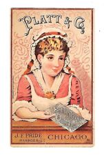 c1890 Victorian Trade Card, Geo Rohde, Restaurant, Platt & Co Baltimore Oysters picture