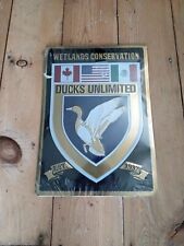 Ducks Unlimited Wetlands Conservation Metal Sign 14x10  picture