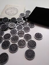 Solomons Pentacles 44 Planetary Seal Metal Coins - Lesser Key of Solomon picture
