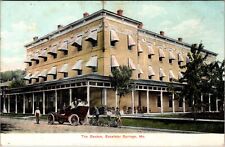 Excelsior Springs, MO Missouri The Benton Hotel Hand-Color Antique Postcard J463 picture