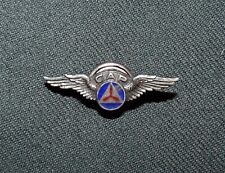 WW2 US Civil Air Patrol Miniature Wings Sterling Lapel Pin Badge (screw back) picture