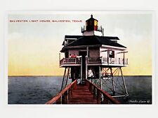Galveston Light House, Galveston, Texas Postcard UNIQUE REPRINT GleeBeeCo #GLCR picture