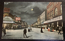 VINTAGE POSTCARD-NIGHT SCENE  MAIN ST. LOOKING N.FROM T&P STATION,FT WORTH,TX picture