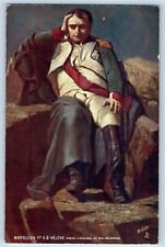 Postcard Napoleon Sitting at Rock in Saint Helena c1910 Oilette Tuck Art picture
