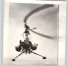 Rare ROTORCYCLE Norman LLoyd Early Aviation VINTAGE Helicopter 1957 Press Photo picture