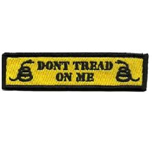 BuckUp Tactical Patch DTOM Don't Tread On Me Yellow 3.75x1