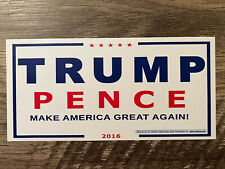 Trump Pence 2016 Campaign Sticker  Decal From 2016 Election 7” X 4” Donald Trump picture