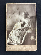 1897 Unique Cabinet Photo Queen Victoria London W D Downey Royalty Card Antique picture
