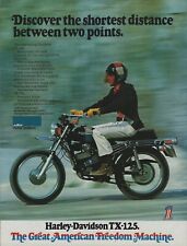 1974 AMF Harley Davidson TX-125 Motorcycle Advertisement Magazine Ad 8x11 HD picture