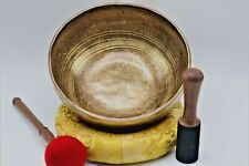 Special 11 inches Tibetan Mantra singing bowl, handmade in Nepal, meditation. picture