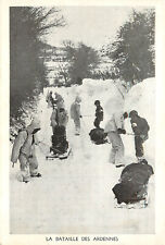 WWII Postcard Battle Of The Bulge Ardennes Forest American Soldiers With Wounded picture