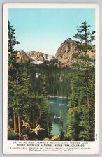 Estes Park Colorado, Rocky Mountains & Lake Scenic View, Vintage Postcard picture
