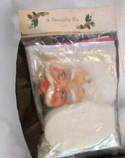 Vtg NOS Santa Gift Basket Kit Sealed Repurpose Bleach Bottle Doll Rubber Face picture