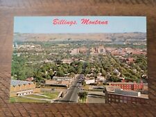 Postcard MT Montana Billings Business District Low Aerial View picture